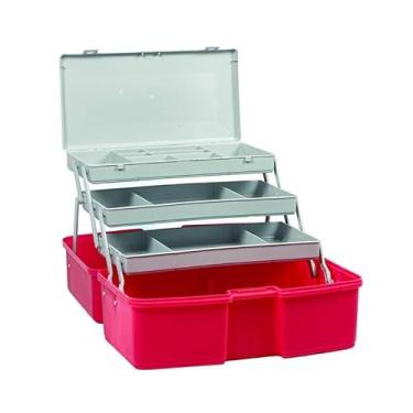 Imagem de Maleta Organizadora, Maleta Feminina Fashion Bag 3 Bandejas Pesca Odonto Manicure(GOIABA)