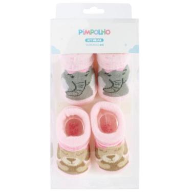 Imagem de Kit de meias pimpolho para recém-nascidos - 2 pares