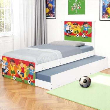 Imagem de Bi Cama Juvenil Zap Com Cabeceira Futebol Meninos