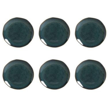 Imagem de Conjunto De Pratos De Sobremesa 06 Peças Orgânico Oceano Porto Brasil