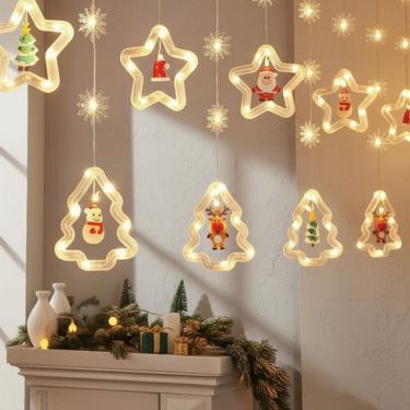 Imagem de Decoração de Natal Estrelas e Árvore Pisca Pisca 3 Metros