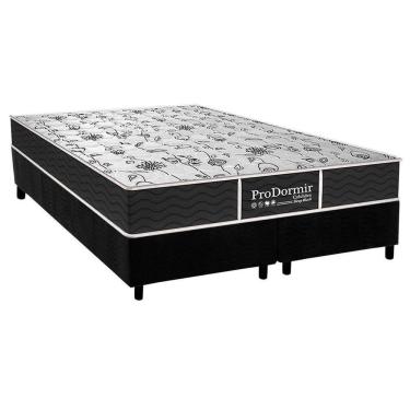 Imagem de Cama Box Queen: Colchão Molas Probel Prolastic Sleep + Base Crc Suede Black(158X198)
