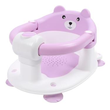 Imagem de Fafeicy Cadeira de Banho Infantil Assento de Banho para Bebês, Assento de Banho para Crianças Com Base Antiderrapante Ergonômico para Banho de Recém-nascidos, 12,4 X 15,94 Polegadas, (Roxa)