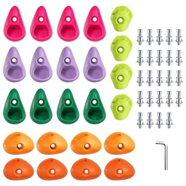 Imagem de SEKKVY 24PCS Rock Climbing Holds with Mounting Hardware - Climbing Rocks for Indoor/Outdoor Kids Adults Rock Wall, Play Set & Climbing Gym