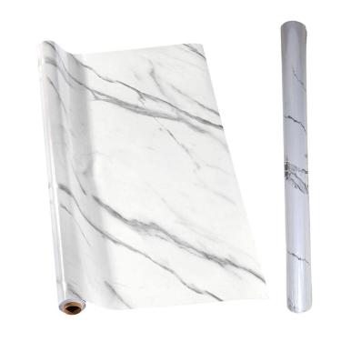 Imagem de Papel de Parede Adesivo Autocolante Flexivel Marmore Falso Reforma Obra Construçao Cozinha Banheiro Moveis Envelopamento