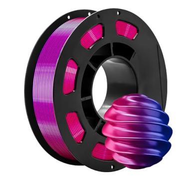 Imagem de Filamento PLA de seda gradiente impressora 3D material de modelagem de filamento 1,75 mm 200g, filamento de impressão de alta velocidade, dureza aprimorada, sem entupimento sem deformação, precisão