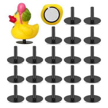 Imagem de WLORYB Suporte de pato de borracha para jipe, plugue de pato para painel de carro, suporte de pato de plástico, preto, 20 peças (não inclui pato de borracha