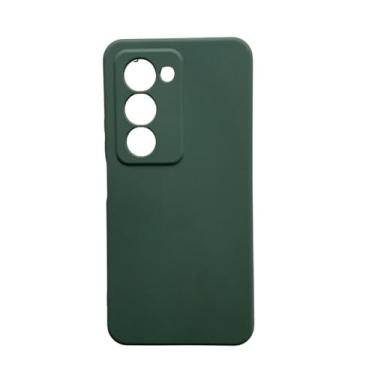 Imagem de Capinha Para Redmi 15 4G/5G Silicone Colorida Aveludada - Capa Protetora Colorida (Verde-Militar)