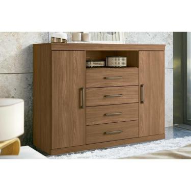Imagem de Cômoda Casal Master C- 2 Portas E 4 Gavetas Jatobá - Santos Andirá