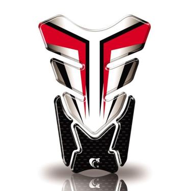 Imagem de Protetor De Tanque Adesivo Moto Cg Twister Cb Factor Fazer Gsx-S Vermelho
