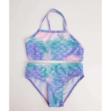 Imagem de Biquíni Infantil Estampado Marisa Tam 4 a 16-59006, Azul, 4