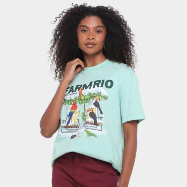 Imagem de Camiseta Farm Media De Zero A Quarenta Graus Feminina, Verde, P