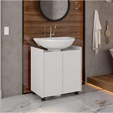 Imagem de Gabinete para Pia de Banheiro com Porta Eccos Branco - Potenza