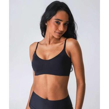 Imagem de Sutiã Top Com Bojo Básico Sem Costura DelRio Preto-61036, Preto, 48