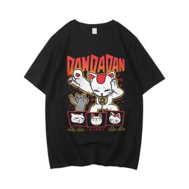 Imagem de Camiseta Vintage Unissex Oversized De Algodão Com Estampa De Anime Jap