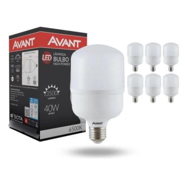 Imagem de Kit 06 Lâmpada LED Bulbo 40W Branco - Frio 6500K E27 AVANT