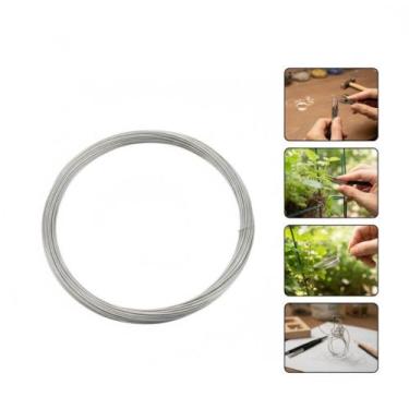 Imagem de Rolo Arame Galvanizado N.22 Fio Cerca Liso Fino 1Kg 325M Zincado Bijut