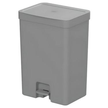 Imagem de Lixeira de Pedal Trium 30L Duplo Compartimento LX4350 - Ou, Chumbo