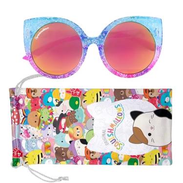 Imagem de Sun-Staches Óculos de sol infantis fofos Squishmallows elegantes, confortáveis e duráveis com proteção UV com estojo de transporte macio - Presentes oficiais da Squishmallow