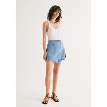 Imagem de Shorts Saia Jeans Cintura Média-Feminino
