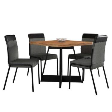 Imagem de Conjunto Sala De Jantar Seul 4 Cadeiras Carraro - MÓVEIS CARRARO