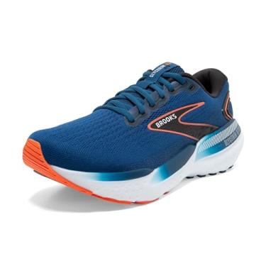 Imagem de Brooks Tênis de corrida masculino Glycerin GTS 21, Opala azul/preto/nasturtium, 9.5 Wide