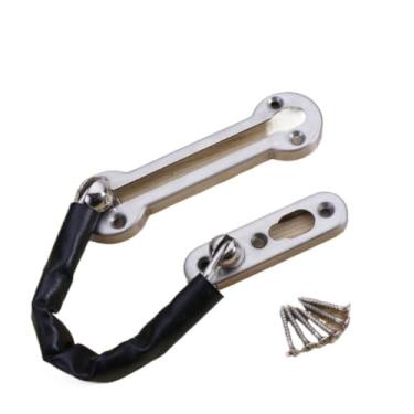 Imagem de Corrente de aço inoxidável, corrente de trinco de porta, corrente de porta, kit de corrente de fácil instalação, ferragens domésticas para armários, cercas, alojamento de viagem, portas residenciais