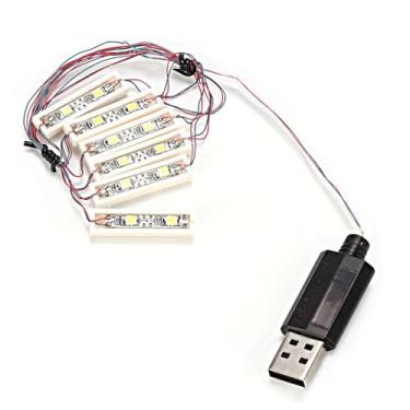 Imagem de Cryfokt LED DIY Bar-type Light Lâmpada de Decoração de Carregamento USB para Entusiastas de Construção de Modelos Feitos de Material ABS