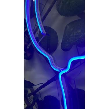 Imagem de Painel Led Neon Balão Azul P/Decoração Aniversário, Festa - 57cm