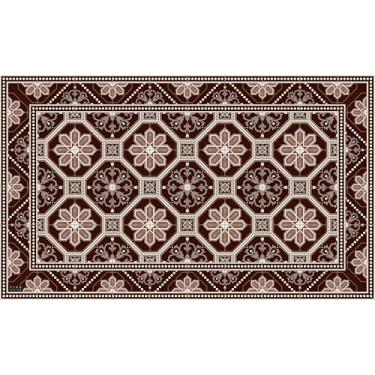 Imagem de IRI-GIRI Tapete de vinil para cozinha decorativo linóleo PVC piso de azulejo, colorido, durável, antiderrapante, lavável à mão e protege pisos 99,8 cm x 59,9 cm, português 292