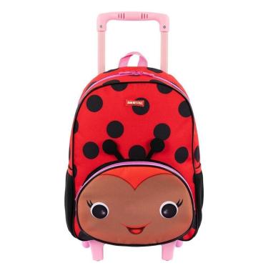Imagem de Mochila de Rodinhas Média Sestini Kids X Joaninha Vermelho-Feminino