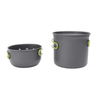 Imagem de Semme Conjunto de Cozinha de Acampamento, Kit de Garfo de Colher de Panela de Liga de Alumínio Com Design Dobrável e Alças de Silicone Antiderrapantes, para Piqueniques Ao Ar Livre e