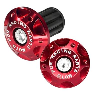 Imagem de JYIS 2 peças de plugues de barra de motocicleta, tampas de extremidade de guidão de liga de alumínio, guidão de motocicleta antiqueda à prova de choque para bicicletas, scooters, motocicletas off-road