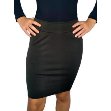 Imagem de Saia Feminina Lápis Lisa Suplex Pp Ao Plus Size - Serdan Confecções, V