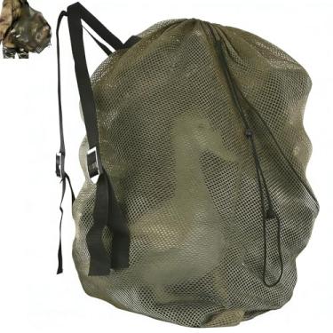 Imagem de Sacos de caça malha pato chamariz saco para ganso peru caça aves aquáticas mochila, exército verde saco chamarizes com 2 alças de ombro (Pacote Verde Exército-1)