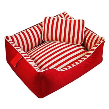 Imagem de ifgswopq Cama para cães pequenos, cama de cachorro médio, cama de cachorro, lavável na máquina, cama macia quente e confortável para cães 74 * 94 cm (74 * 94) ()