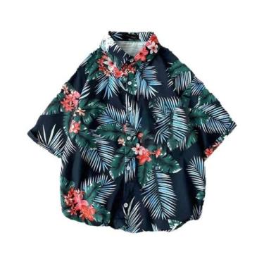 Imagem de Camisas Havaianas Masculinas De Verão Com Estampa 3D De Panda, Soltas,