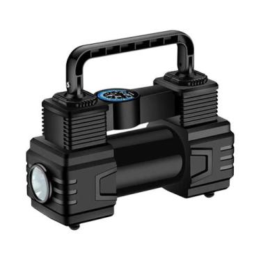 Imagem de Bomba De Ar Elétrica Para Pneus De Carro 12V Com Display Digital E Luz