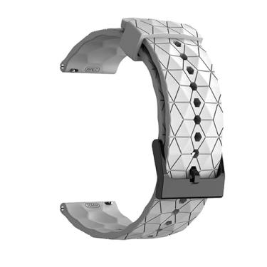 Imagem de EKSIL Pulseira esportiva de 20 mm e 22 mm para Samsung Galaxy Watch 5/4 40 de 44 mm Classic 42 de 46 mm Active 2 para Forerunner 265/255/245/645/754/735/945/955 (branca, 20 mm)