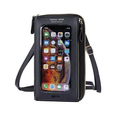 Imagem de Pequena bolsa tiracolo para celular feminina mini bolsa transversal