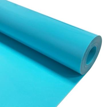 Imagem de MerryMade Rolo HTV de vinil de transferência de calor azul claro 30,5 cm x 6 m | Fácil de cortar, remover ervas daninhas e transferir, passar a ferro em vinil para Cricut, Silhouette Cameo e outras
