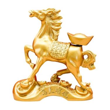 Imagem de Bothyi Escultura de estátua de cavalo para mesa, decoração Feng Shui para casa, decoração para o Ano Chinês de 2026, para armário, sala de estar, Lingote