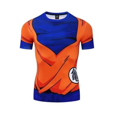 Imagem de Camiseta Fitness 3D Goku Masculina Para Verão, Taekwondo, BJJ, Academi