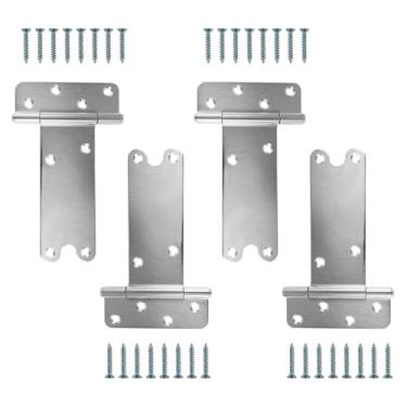 Imagem de Pubotlu Dobradiças de porta em T, dobradiça em T resistente, dobradiças T-Gate, dobradiças de alça de portão, ferragens forjadas para cercas de madeira, porta de celeiro, portas de galpão (20 cm