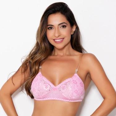Imagem de Sutiã Milla Básico sem Bojo com Alças de Silicone e Detalhes Renda Cor
