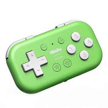 Imagem de AKNES 8Bitdo Micro Bluetooth Controller, Pocket-sized Mini Gamepad for Switch/Lite/OLED, Android, and Raspberry Pi, Supports Keyboard Mode for macOS/iPadOS/macOS/Wins - Green