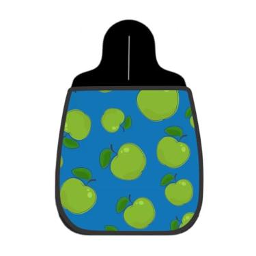 Imagem de Lixeira De Carro Organizador Lixinhocar Maçãs Verdes Fundo Azul