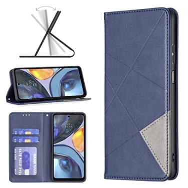 Imagem de YUNCHAO Caixa de telefone Para Motorola Moto G22 Prismatic Invisible Magnetic Leather Telefone capa para celular