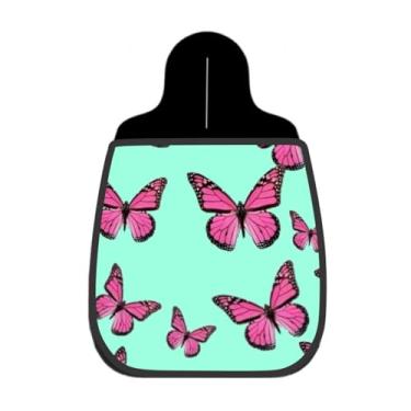 Imagem de Lixeira De Carro Organizador Lixinhocar Borboletas Rosa Menta