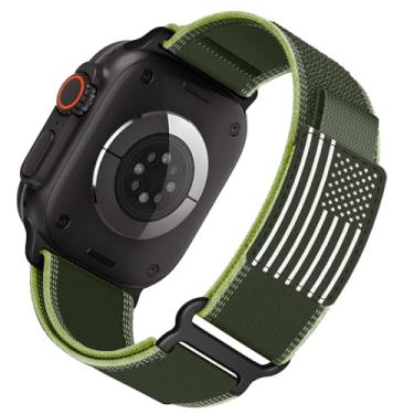 Imagem de Pulseira de nylon Trail Loop – compatível com Apple Watch Ultra 3/2/1 séries 11/10/9/8/7/6/SE/5/4/3 masculina e feminina, pulseira esportiva de tecido elástico resistente para iWatch de 49 mm, 46 mm
